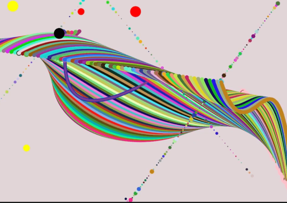 animated n control point B�ézier curve